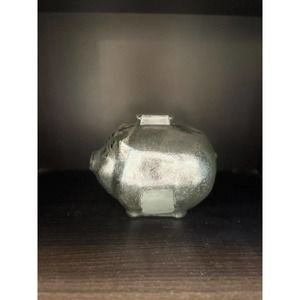 Retro Anchor Hocking Textured Glass Piggy Bank
